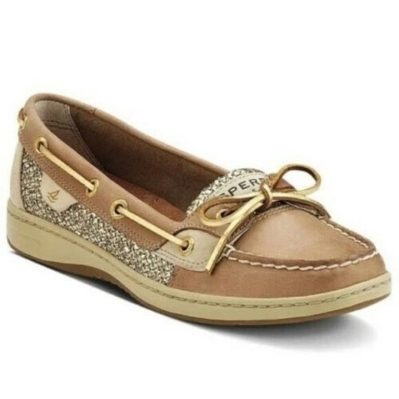 Sperry Top Sider Angelfish Gold Glitter Boat Shoe size 11 - Picture 1 of 12
